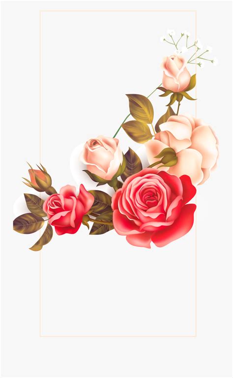 vintage roses blank border clipart   cliparts  images