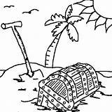Island Coloring Pages Treasure Tropical Ellis Chest Gilligans Caribbean Digging Drawing Getcolorings Getdrawings Color Template sketch template