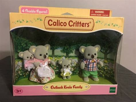 calico critters cc outback koala family set  sale  ebay