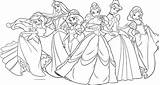 Coloring Girls Disney Princess Side Wecoloringpage Pages sketch template