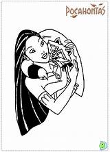 Dinokids Coloring Pocahontas Pages Close Print Coloringdisney sketch template