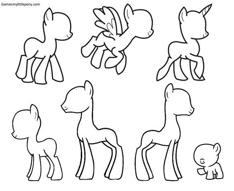 pony  family coloring coloring page   pony
