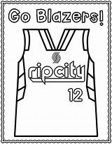 Coloring Pages Portland Trail Nba Blazers Lillard Playoff Damian Trailblazers Cute Color Kids Jersey City Graphics Playoffs Kindergarten Library Clipart sketch template