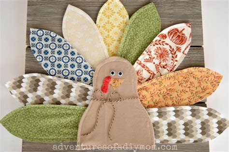 diy thanksgiving home decor fabric turkey craft adventures of a diy mom