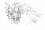 Smaug Dragon Coloring Pages sketch template