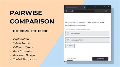 pairwise comparison explanation methods examples tools opinionx