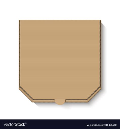 blank white cardboard pizza box   design vector image