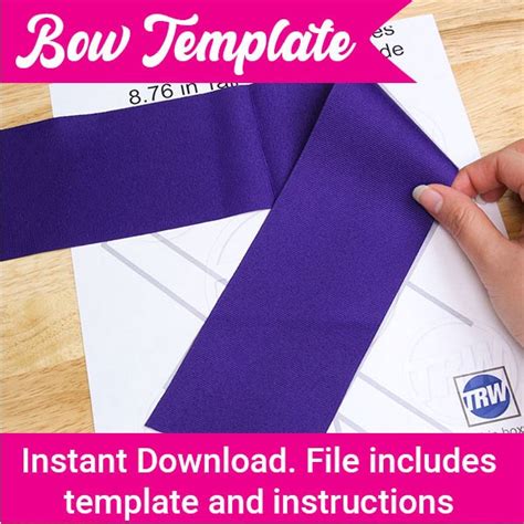 cheer bow instruction template instant