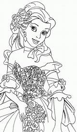 Coloring Belle Pages Princess Disney Girls Printable Coloriage Print Princesse Un Popular Library Clipart Tableau Choisir Template Imprimer sketch template