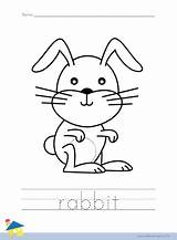 Rabbit Worksheet Coloring Worksheets Animal Thelearningsite Info sketch template