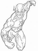 Dc Coloring Pages Comics Printable Getcolorings Color Flash sketch template