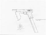 Colt Drawing 1911 Pistol Getdrawings sketch template