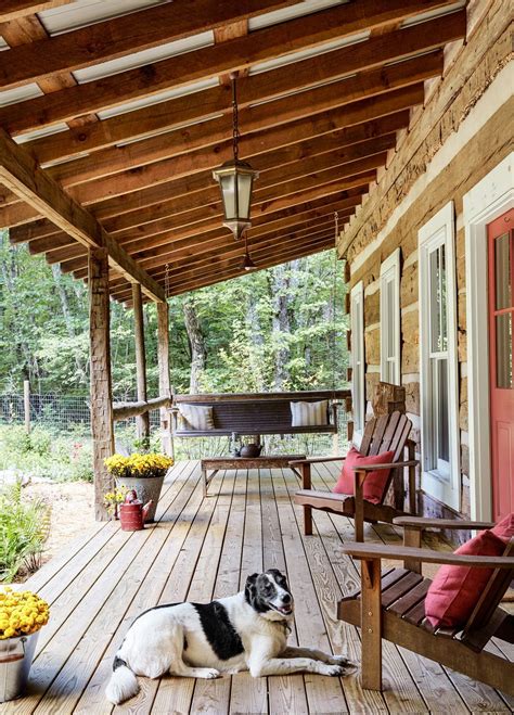 gorgeous georgia cabin puts log homes   shame rustic porch cabin porches