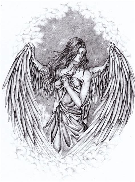 images  angel drawings  pinterest pencil drawings originals  fantasy drawings