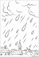 Rain Pages City Coloring Color Adults Phenomena Natural sketch template