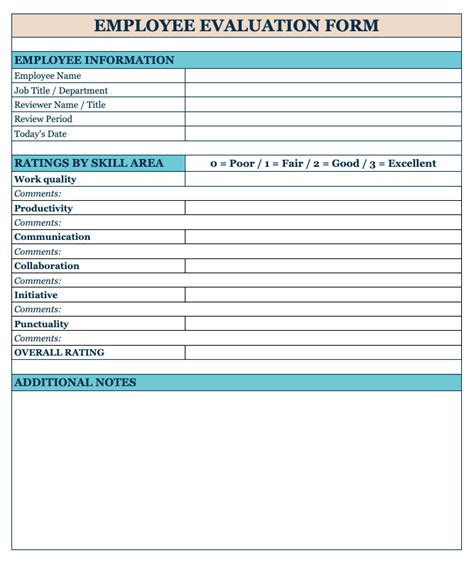 employee evaluation forms  template  faqs indeedcom