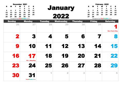 printable january  calendar  png image