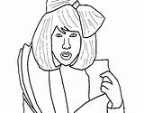 Lady Coloring Gaga Pages Coloringcrew Getcolorings Popular sketch template