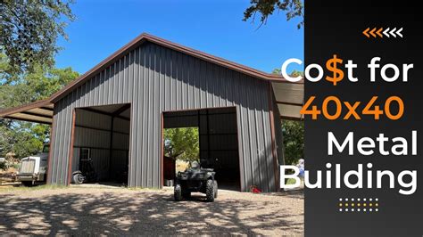 How Much Does A 40x40 Weld Up Red Iron Metal Building Cost In Texas