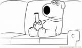 Brian Griffin Coloring Sitting Sofa Pages Coloringpages101 Online sketch template