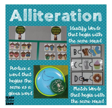 alliteration teach glitter grow