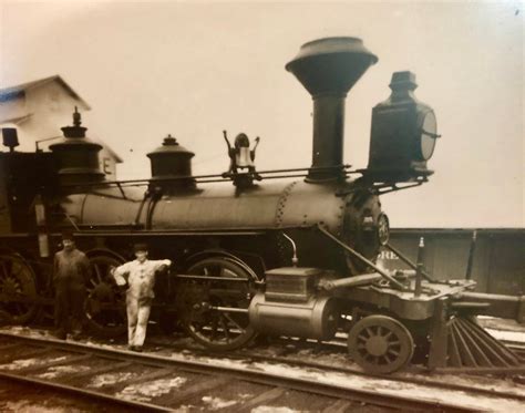 railroadtrainsteam engine  fitchburg photo circa  sepia