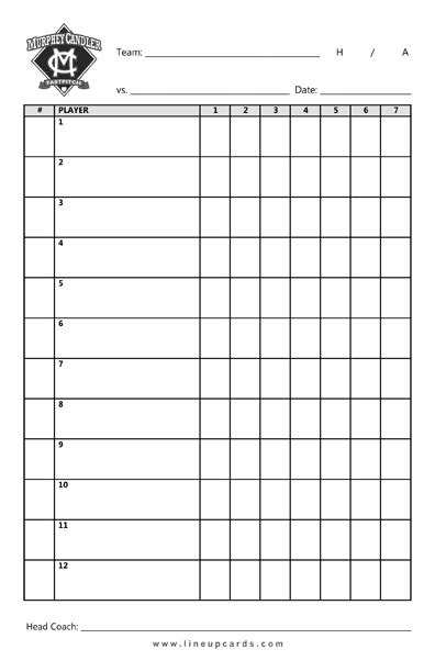 printable softball lineup template printable templates