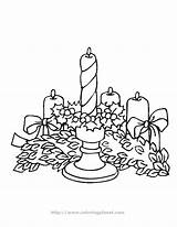 Christmas Coloring Candle Clip Pages Clipart Candles Comments Library sketch template