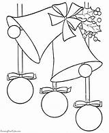 Coloring Christmas Pages Bells Printing Help sketch template