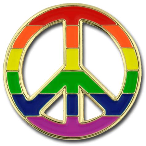 pinmart s peace sign gay pride rainbow lgbt enamel lapel pin ebay