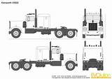 Kenworth W900 Camiones Planos Dibujo Rigs Visitar sketch template