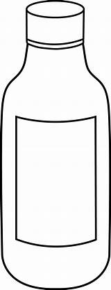 Bottle Clipart Cliparts Clip Water Bottles Cartoon Medicine Blank Jug Chemistry Plastic Pill Chemical Science Outline Empty Colouring Pages Line sketch template