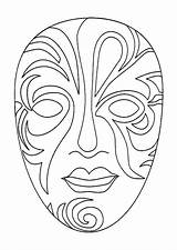 Masque Coloriage Venise Imprimer sketch template