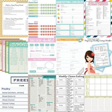 printable checklists planner printables  printable
