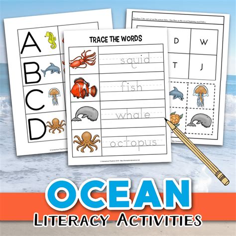 printable ocean worksheets  kids kind  printable