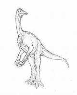Gallimimus Dinosaurs sketch template