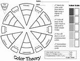 Color Theory Worksheets Worksheet Wheel Colours Colour School Colors Middle Lessons Teaching Elements High Printable Mixing Handouts Printables Great Choose sketch template