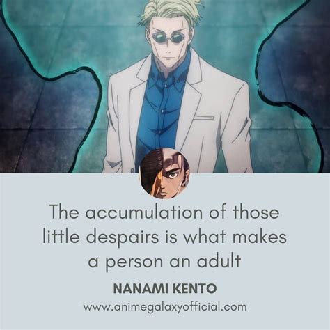 nanami kento quotes anime quotes inspirational jujutsu nanami