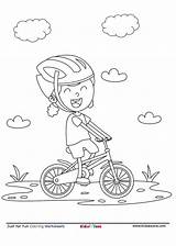 Cycling Sheet Kidzezone sketch template