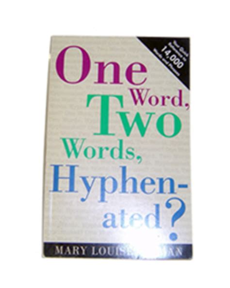 word  words hyphenated