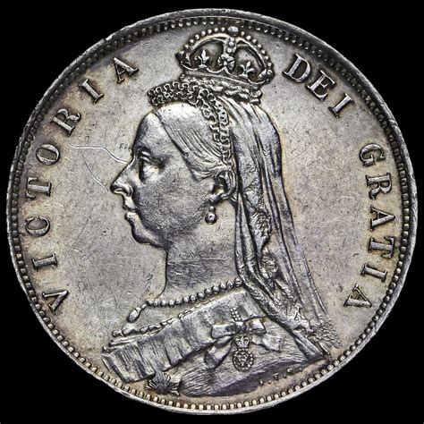 queen victoria jubilee head silver  crown ef