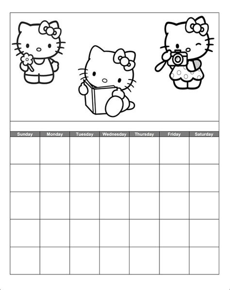 kitty colouring pages  calendar template sit vrogueco