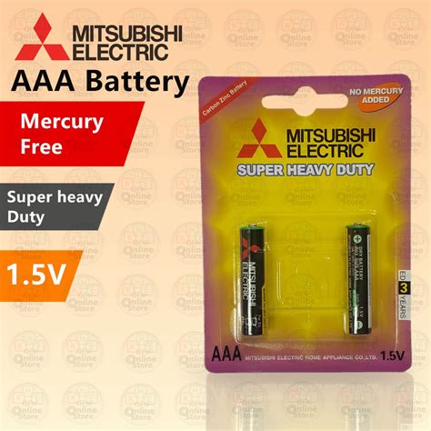 mitsubishi electric  original aaaaa alkaline battery  pcs shopee malaysia