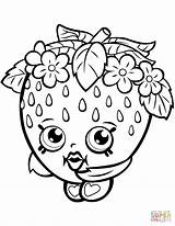 Coloring Shopkins Pages Shopkin Printable Strawberry Supercoloring Kiss sketch template
