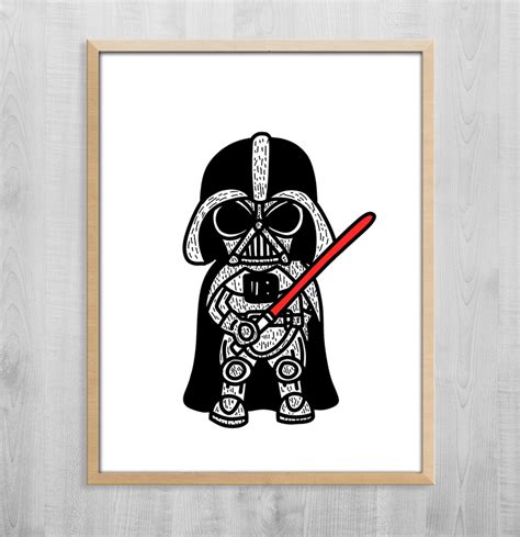Cute Darth Vader Star Wars Print Creative Jelly