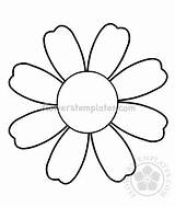 Flower Daisy Simple Coloring Template Flowers Templates sketch template