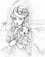 Coloring Pages Dark Angel Steampunk Angels Anime Getcolorings sketch template