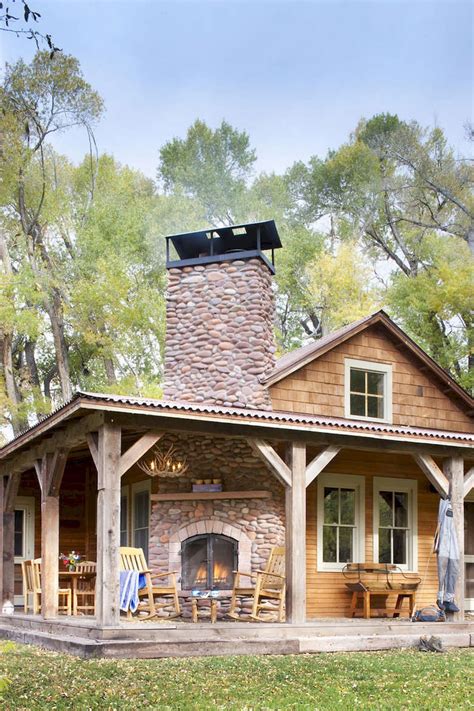 gorgeous wooden  stone front porch ideas  log homes rustic cabin cabin homes