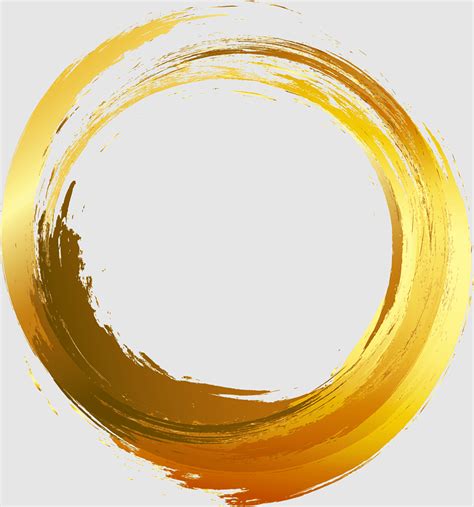 gold ink brush painting effect elements ink splash circles gold