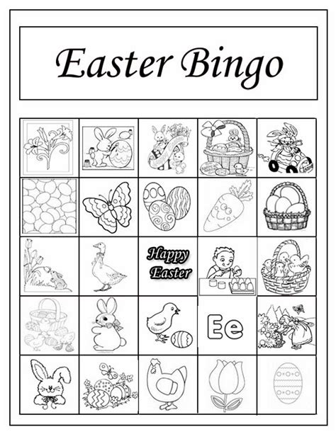 easter bingo printable cards